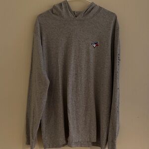Men’s Toronto Blue Jays Vineyard Vines Gray Hooded Long Sleeve Tee size XL